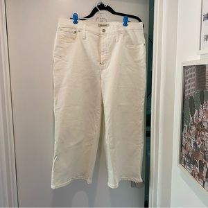 NWOT Madewell Petite Crop Wide Leg Jeans